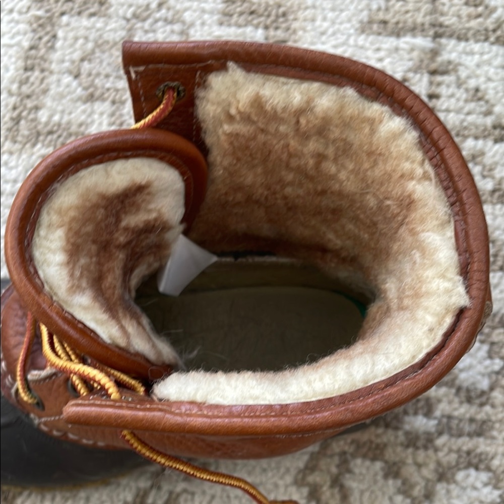 L.L. Bean Brown Leather with Black Rubber Winter Boots - Picture 3 of 9